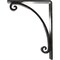 Ekena Millwork Legacy Wrought Iron Bracket, (Triple center brace), Antiqued Silver 2"W x 5 1/2"D x 8"H BKTM02X05X08TLEASV - alternate 5